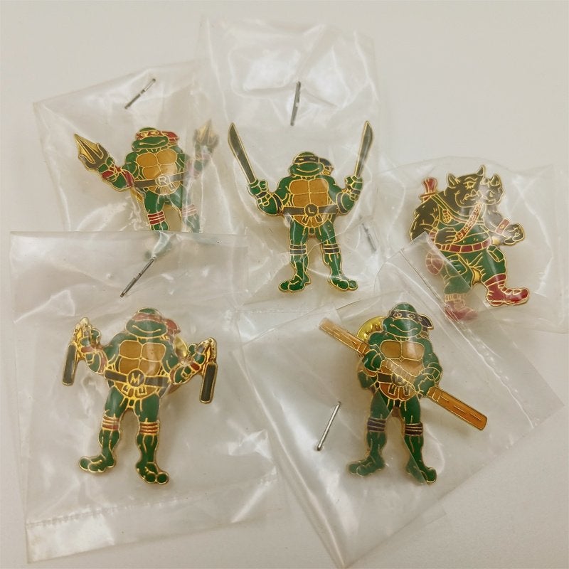TMNT Mirage Studios 1989 Complete Set Pins, Ophalen of Verzenden, Nieuw, Figuurtje, Speldje of Pin