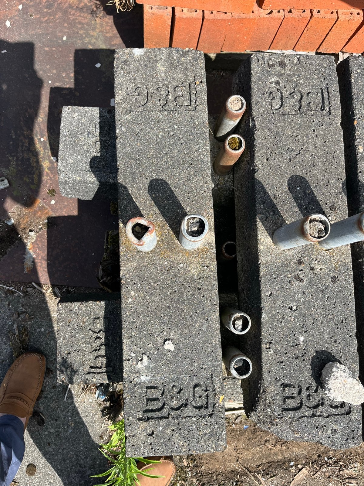 Betonvoet B&G - 10 stuks, Ophalen of Verzenden, Gebruikt
