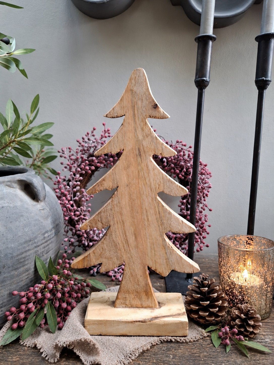 mooie houten kerstboom, Ophalen of Verzenden