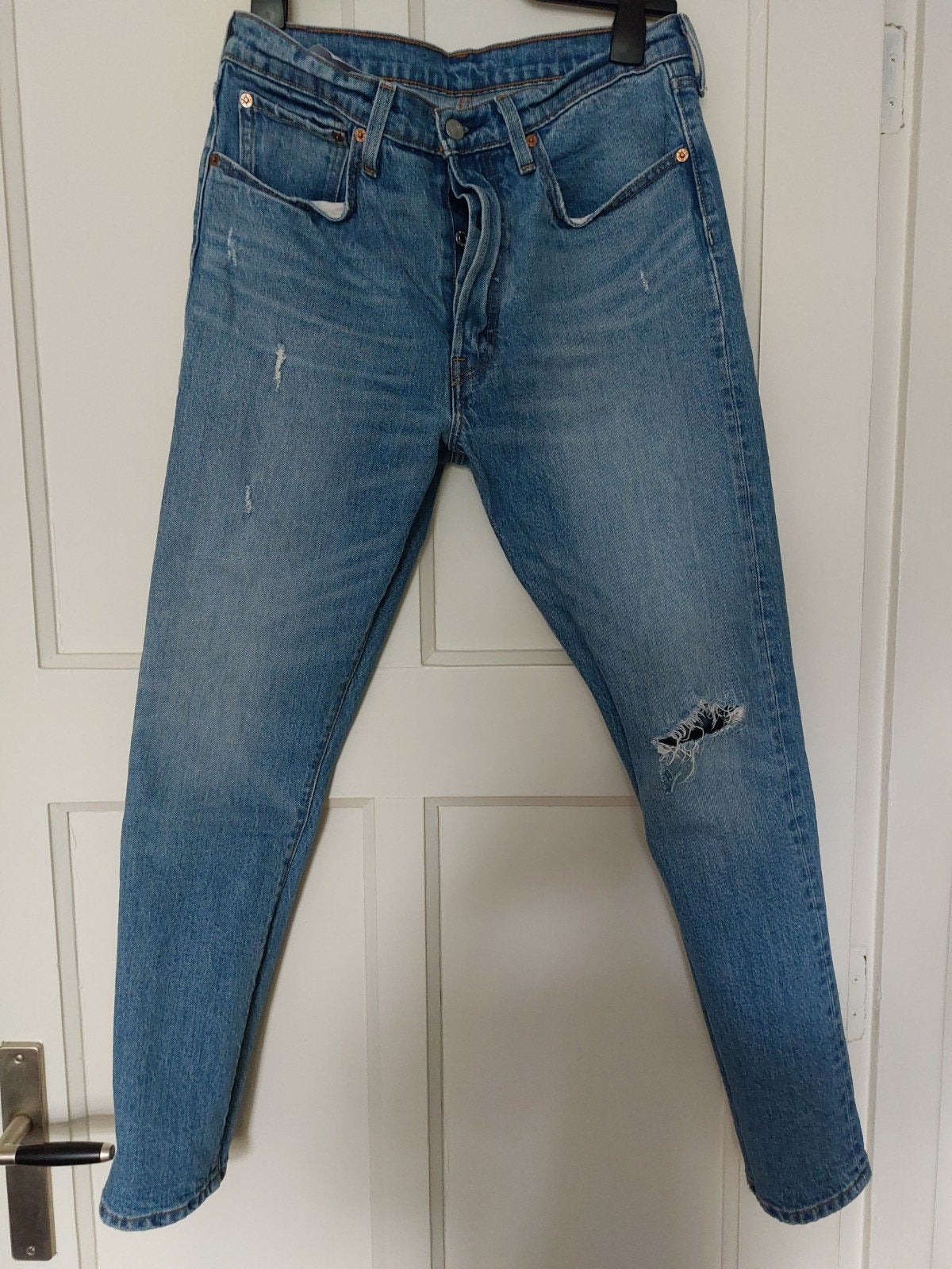 levi's 501, Ophalen of Verzenden, Zo goed als nieuw, Blauw, W27 (confectie 34) of kleiner