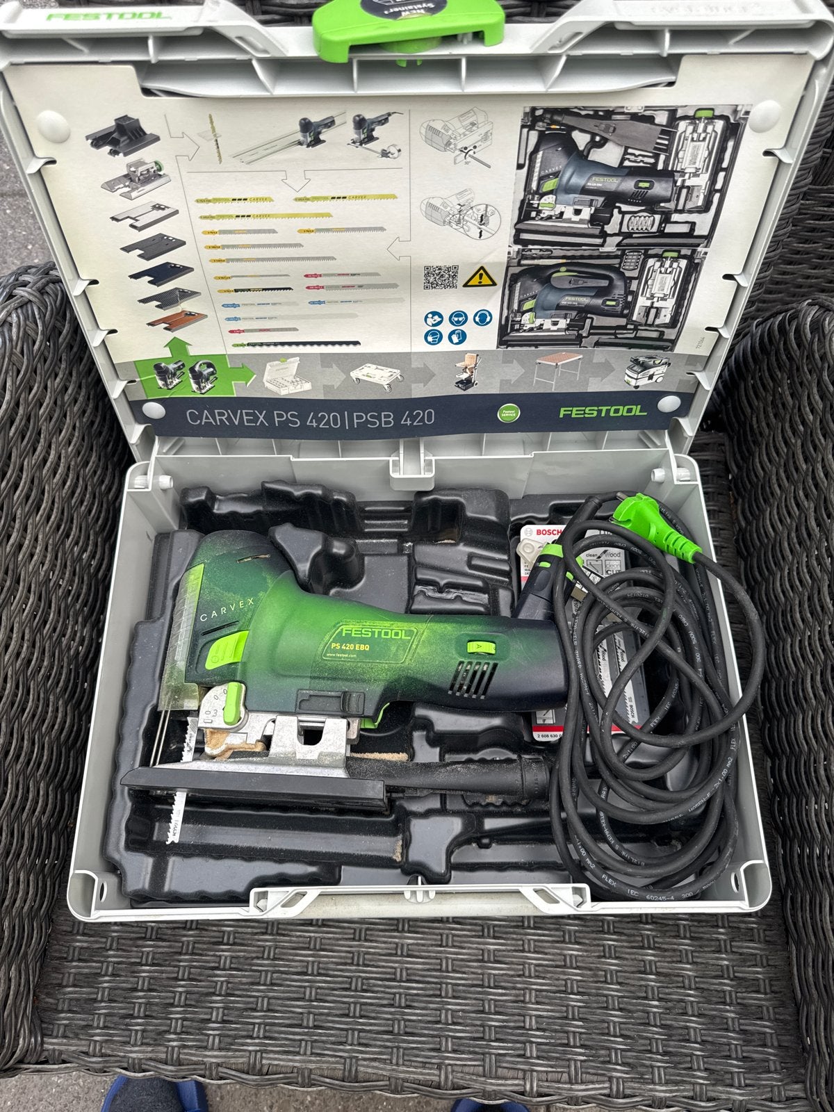 Festool Carvex PS 420 EBO Decoupeerzaag, Ophalen of Verzenden, Zo goed als nieuw, Decoupeerzaag
