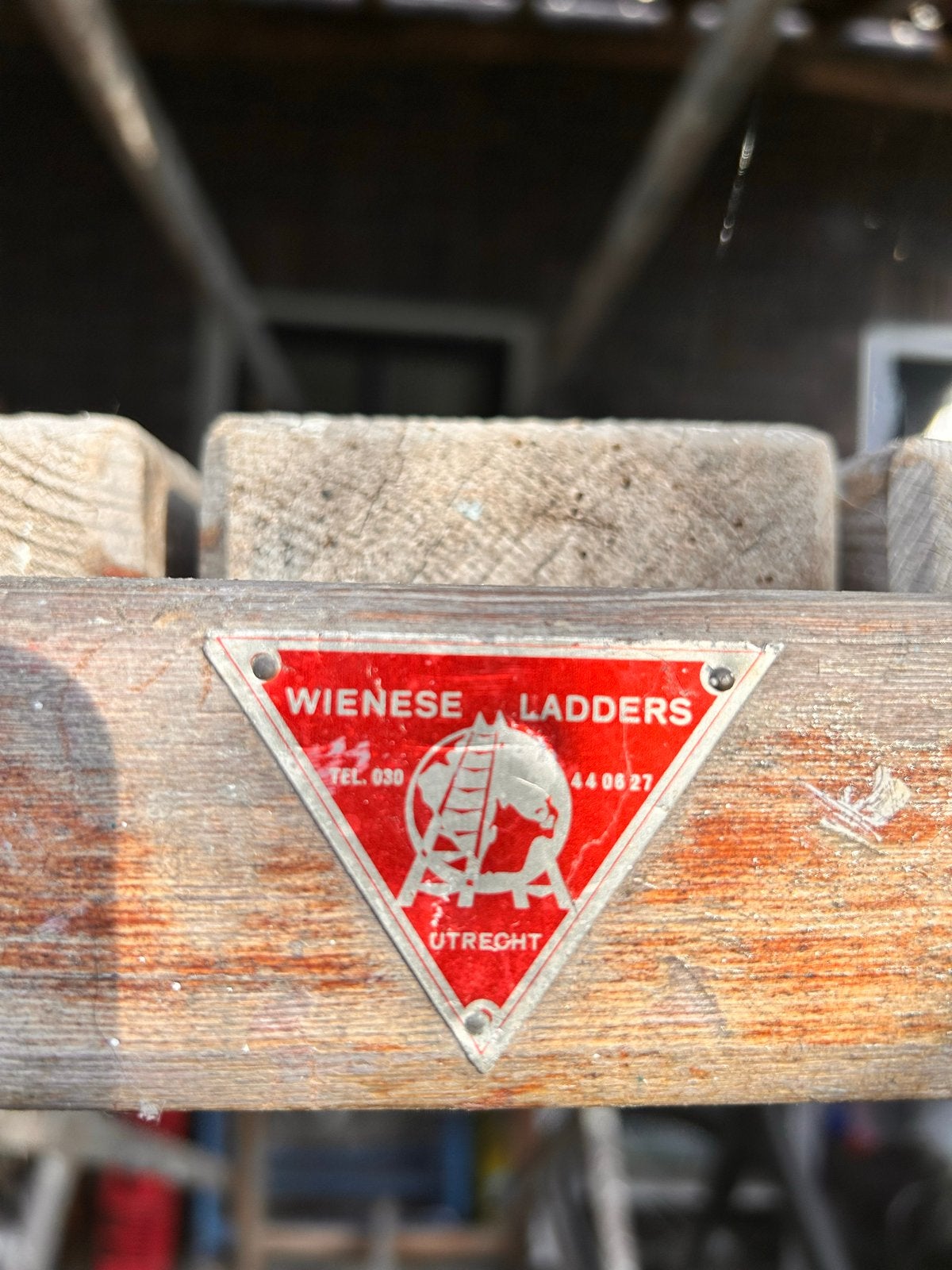 WIENESE  Ladders Houten Steiger - Vintage, Ophalen, Gebruikt, Overige typen, 2 tot 5 meter
