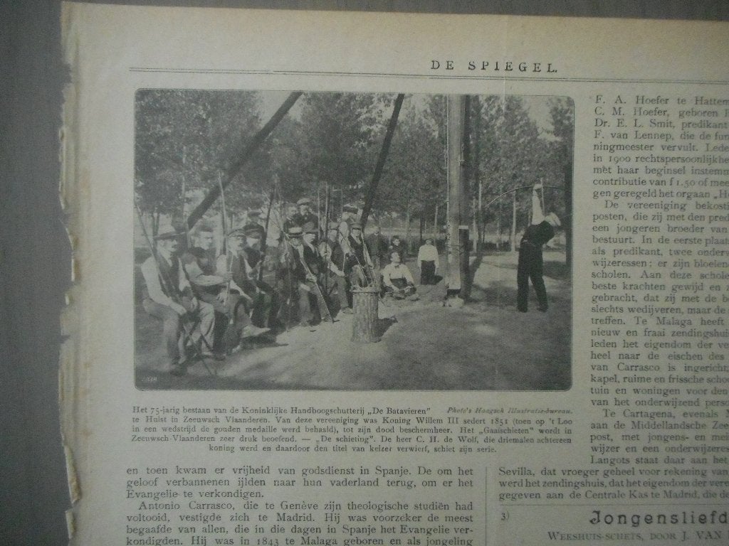 Hulst. Handboogschutterij De Batavieren. 1919., Ophalen of Verzenden, Voor 1920, Nederland, Knipsel(s)