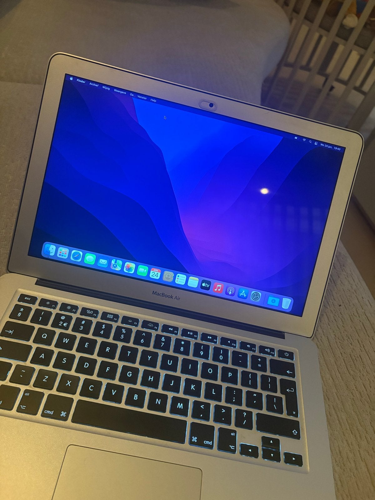 MacBook Air 13-inch (2017) - Goede staat, 256 GB, 2 tot 3 Ghz, Qwerty, 8 GB