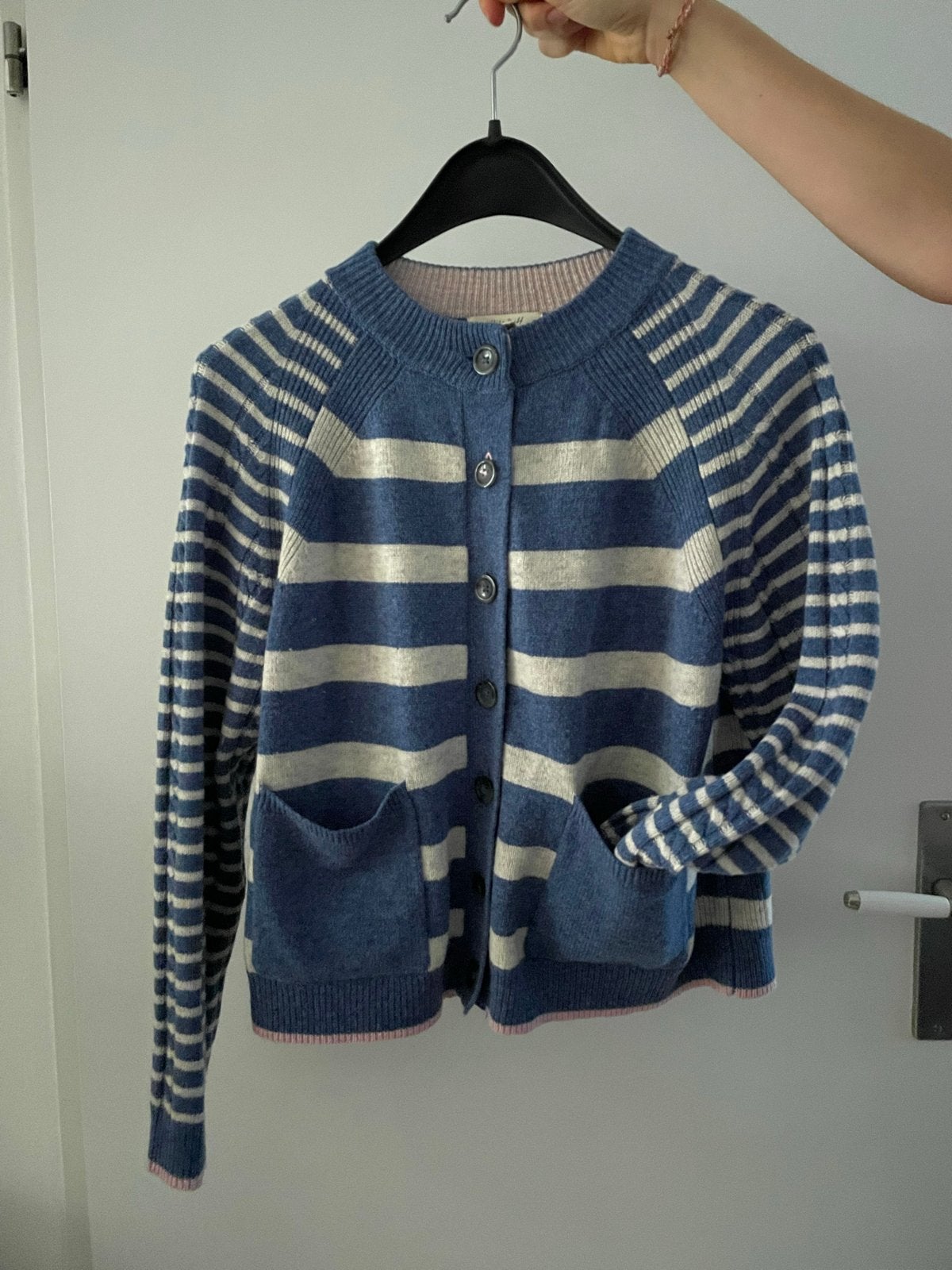 Prachtig origineel wollen vest - White Stuff maat 42, Ophalen of Verzenden, Zo goed als nieuw, Maat 38/40 (M), Blauw