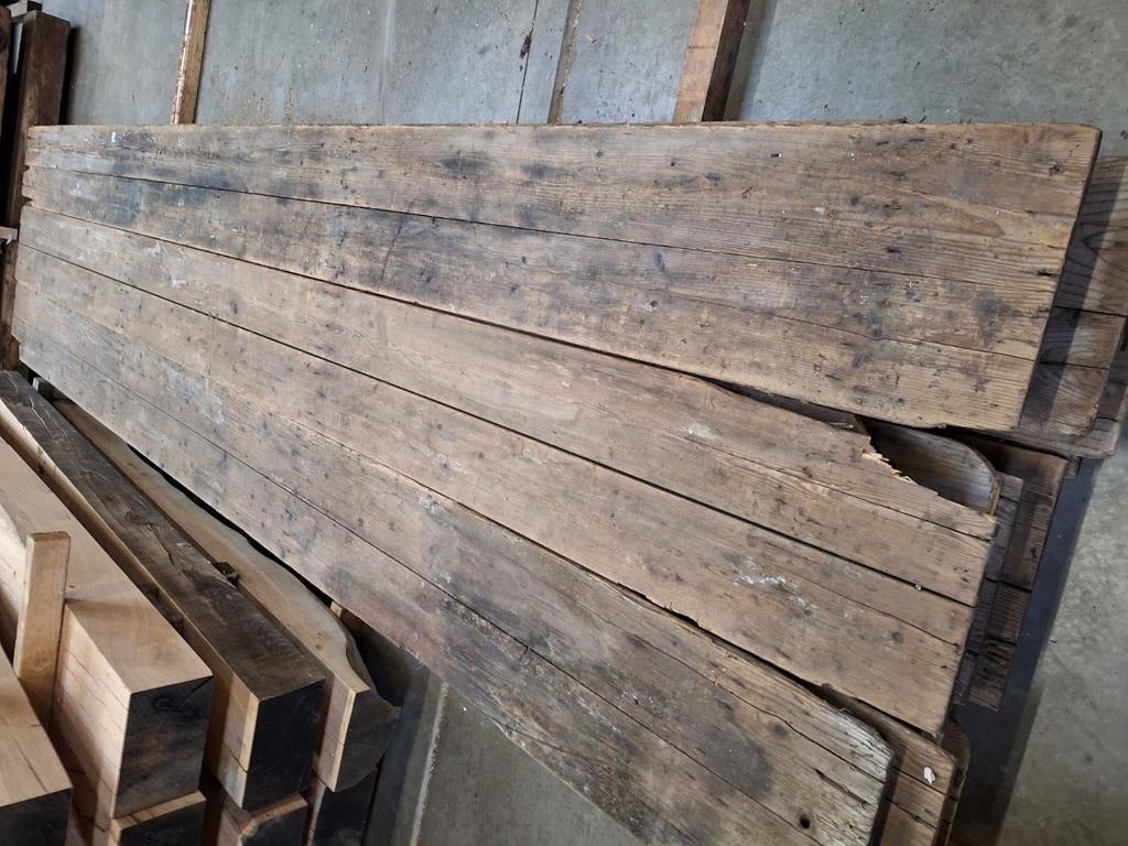 Oude sloophout  schotten  marktkraamschotten  wandbekleding, Doe-het-zelf en Verbouw, Hout en Planken, Ophalen, Gebruikt, Plank