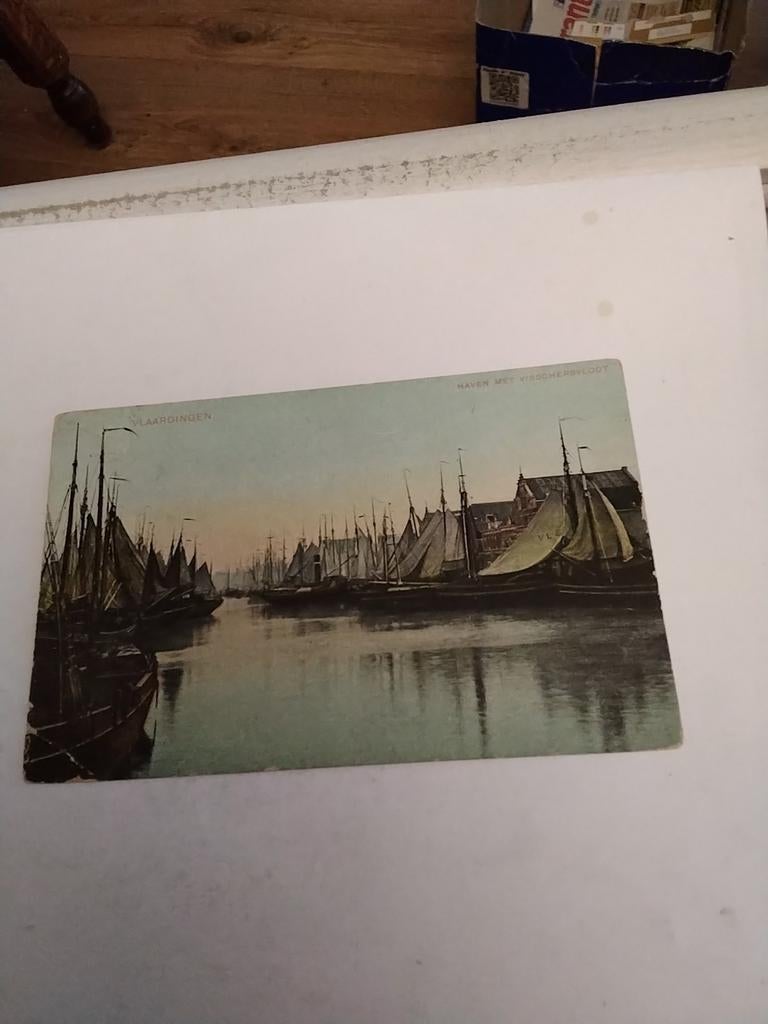 VLAARDINGEN  HAVEN MET VISSCHERSVLOOT, Ophalen of Verzenden, Voor 1920, Zuid-Holland