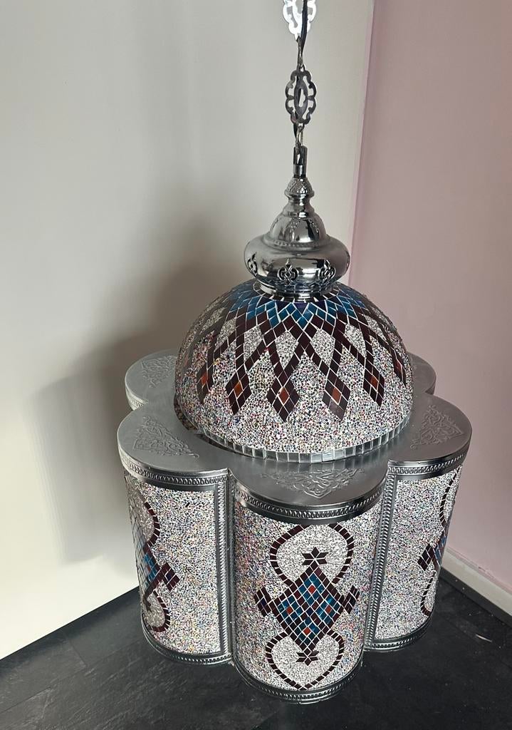 Lamp mozaiek, 50 tot 75 cm, Sfeervol, Ophalen of Verzenden, Zo goed als nieuw