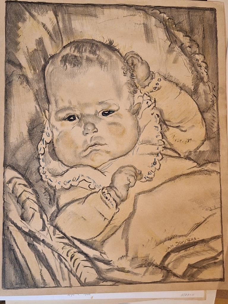 Jan Sluijters Litho - Baby, Antiek en Kunst, Ophalen of Verzenden