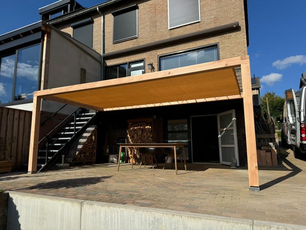 Overkapping/carport/schuur/aanbouw/pergola douglas hout, Tuin en Terras, Ophalen of Verzenden, Nieuw, Overige typen