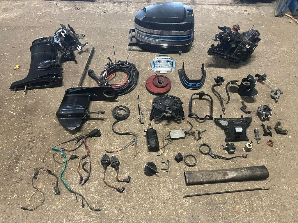 Mercury 40 pk 2 takt buitenboordmotor onderdelen blauwband, Watersport en Boten, Ophalen of Verzenden, Gebruikt, Motor en Techniek