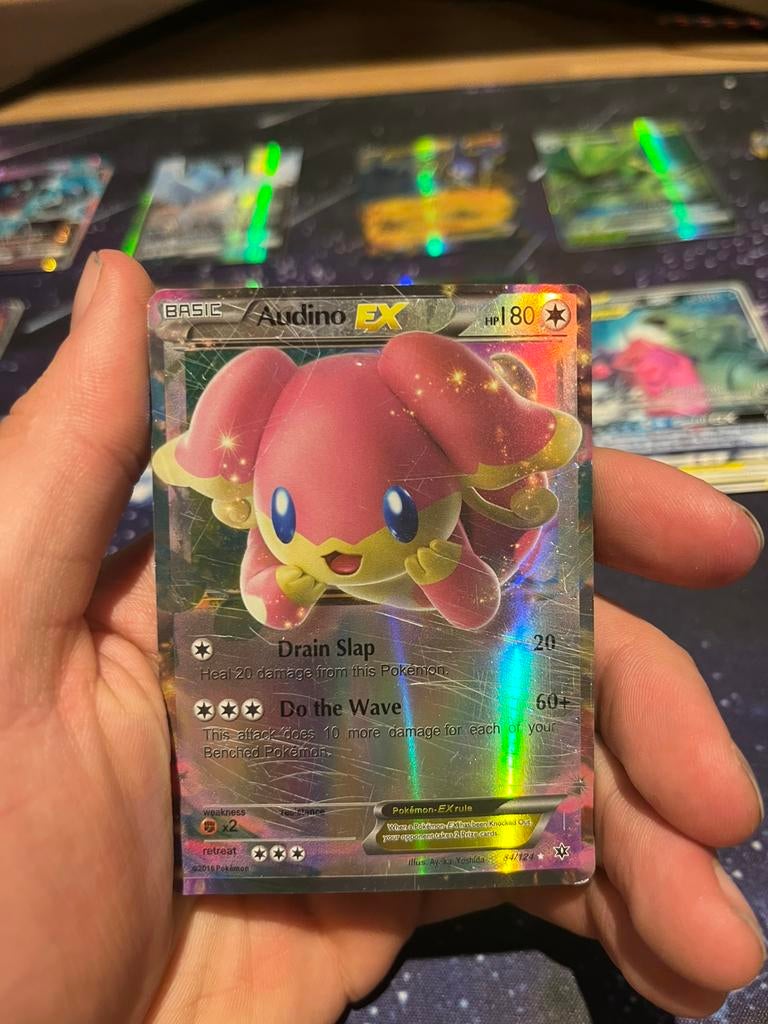Audino EX pokemon kaart, Ophalen of Verzenden, Zo goed als nieuw