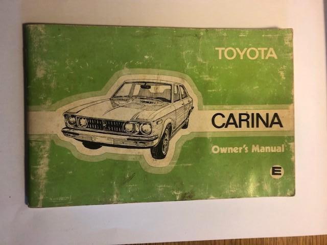 Toyota Carina Owner's Manuel 1976, Ophalen of Verzenden