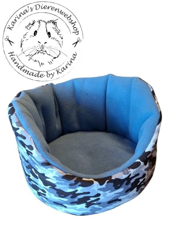 Snuggle bed " camouflage blauw" voor cavia NIEUW, Www.Karinasdierenwebshop.nl, Www.Karinasdierenwebshop.nl, Nieuw, Ophalen of Verzenden