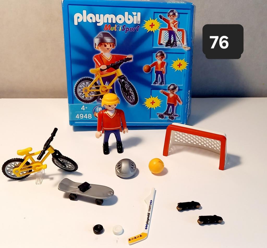 Playmobil Multi Sport Set 4948 compleet als nieuw in doos, Ophalen of Verzenden, Zo goed als nieuw, Jongen of Meisje