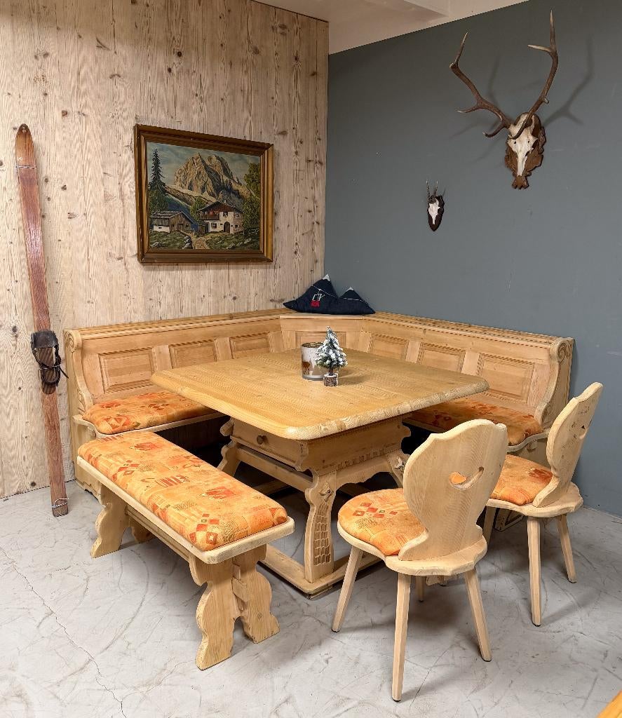 Oostenrijkse zithoek | Stube eethoek | Vintage hoekbank, Ophalen, Gebruikt