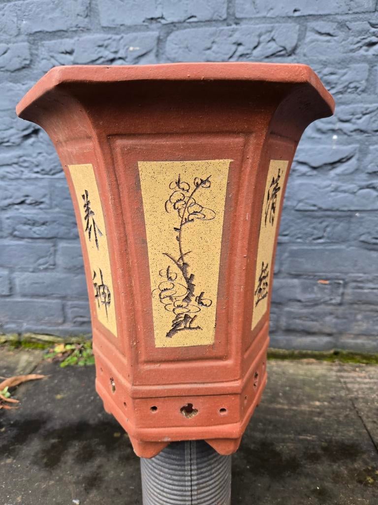 Te koop japanse bonsaipot, Tuin en Terras, Bloembakken en Plantenbakken, Ophalen, Rond, Minder dan 30 cm