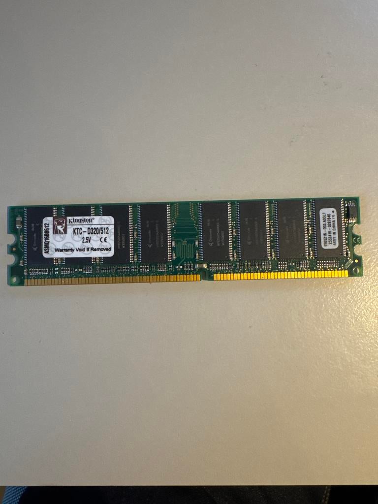 Kingston KTC-D320/512 512MB DDR Geheugen, Gebruikt, Ophalen of Verzenden, DDR, Desktop