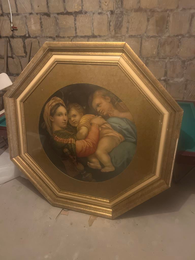 Oude Schilderij met Vergulde Lijst, Ophalen of Verzenden