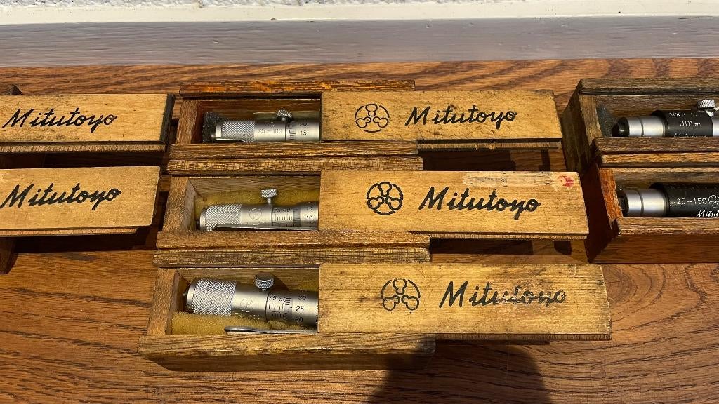 Mitutoyo Speer schroefmaat micrometer 50 t/m 150mm draaibank, Doe-het-zelf en Verbouw, Meetapparatuur, -, Ophalen of Verzenden