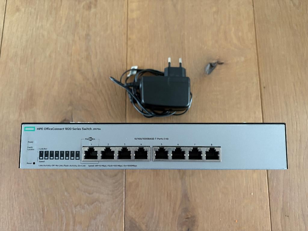 HPE 1820-8G Managed Switch (J9979A) OfficeConnect, Ophalen, Gebruikt