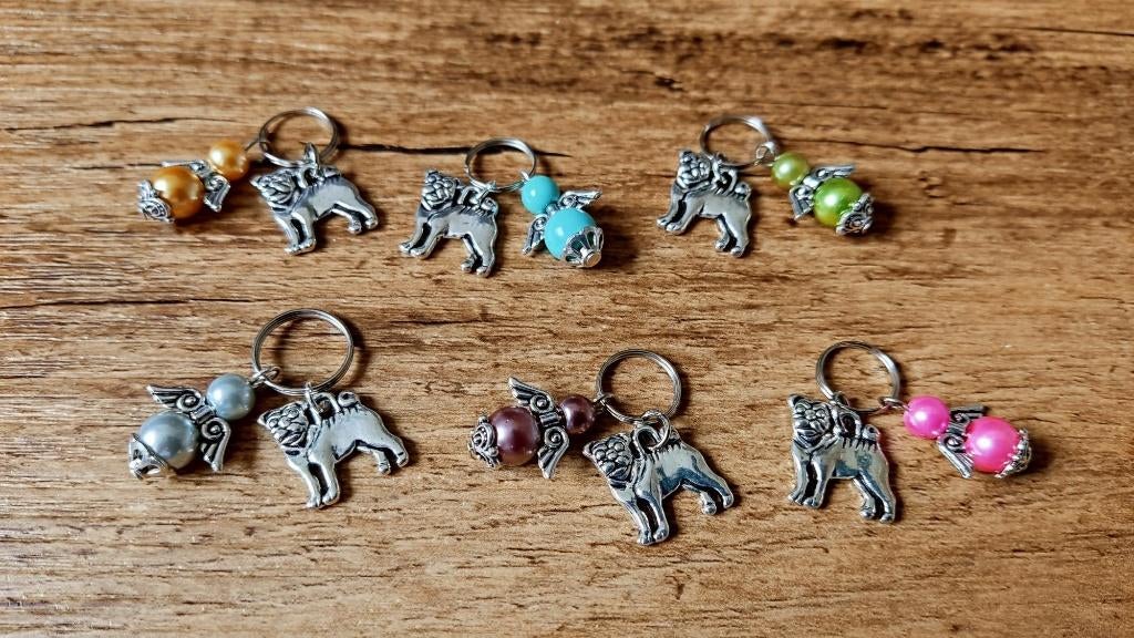 Hanger Pug Mopshond penning halsband met beschermengeltje, Dieren en Toebehoren, Verzenden, Nieuw