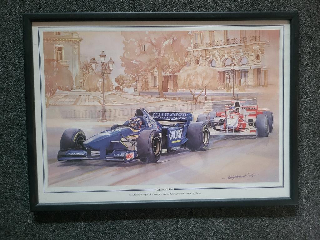 Formule1, Olivier Panis, Monaco 1995, Litho, Verzamelen, Ophalen of Verzenden, Nieuw