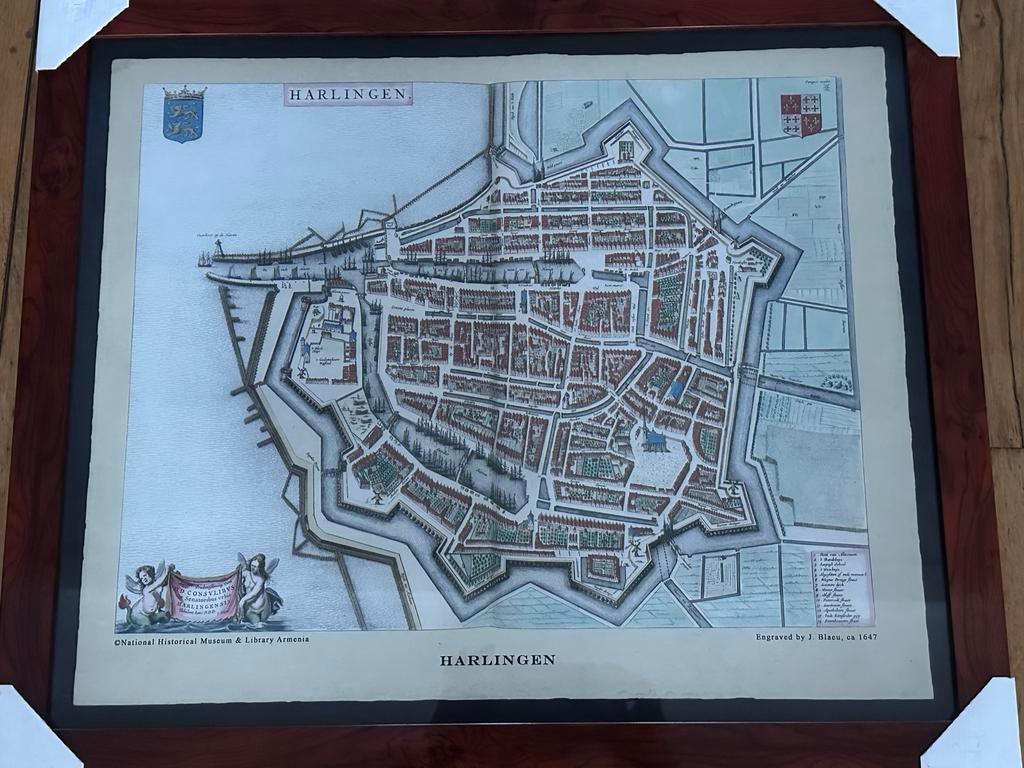 ‘Oude’ kaart van Harlingen, Joan Blaeu 1647, Ophalen of Verzenden