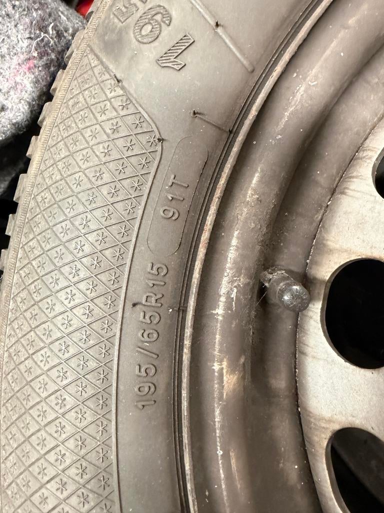 Winterbanden Kleber 195/65R15 5x112, Gebruikt, 15 inch, Banden en Velgen, Personenwagen
