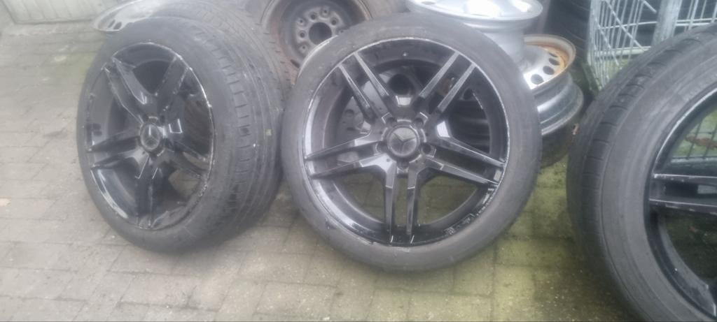 Breedset amg  mercedes 5x112 9.5j et 35, Auto diversen, Ophalen of Verzenden