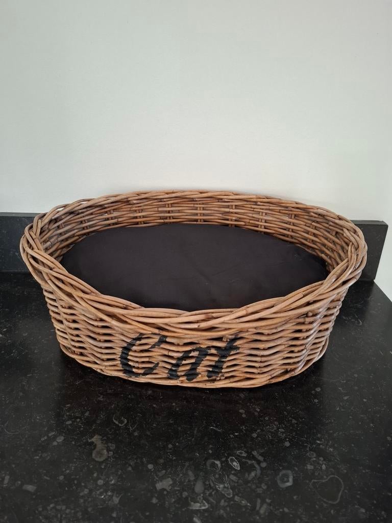 Kattenmand Riviera Maison stijl riet/rotan, Ophalen, Zo goed als nieuw, Riet