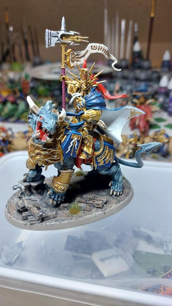Stormcast eternals Lord-Celestant Vandus Hammerhand, Hobby en Vrije tijd, Wargaming, Ophalen of Verzenden, Zo goed als nieuw, Warhammer
