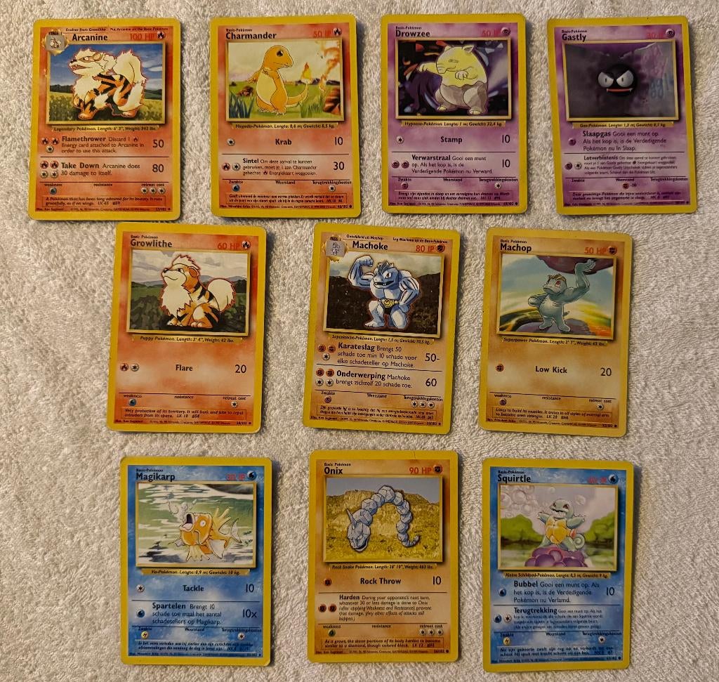 Pokemon kaarten uit 1999 - 2000 en 2001, Ophalen of Verzenden, Gebruikt, Meerdere kaarten