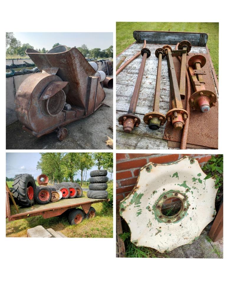 Banden, wielen, velgen, assen, dubbellucht, hooiblazer, Ophalen