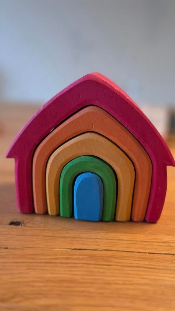 Grimm's Kabouterhuisjes - Stapel Speelgoed, Kinderen en Baby's, Speelgoed | Houten speelgoed, Ophalen of Verzenden, Zo goed als nieuw