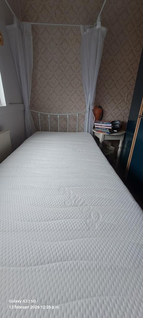 Hemelbed, Ophalen, 85 tot 100 cm, Zo goed als nieuw, Matras