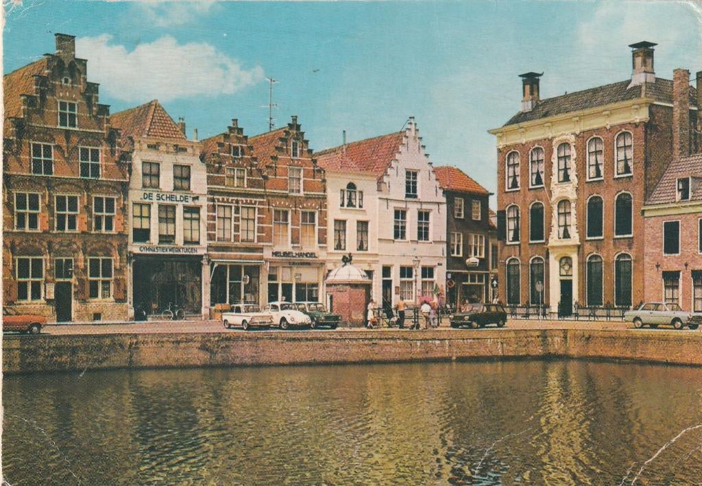 GOES Turfkade met NSU VW Kever Peugeot en Ford, Verzamelen, Verzenden, 1960 tot 1980, Gelopen, Zeeland