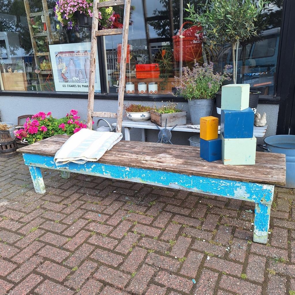Franse salontafel bank, Ophalen, Gebruikt, Hout