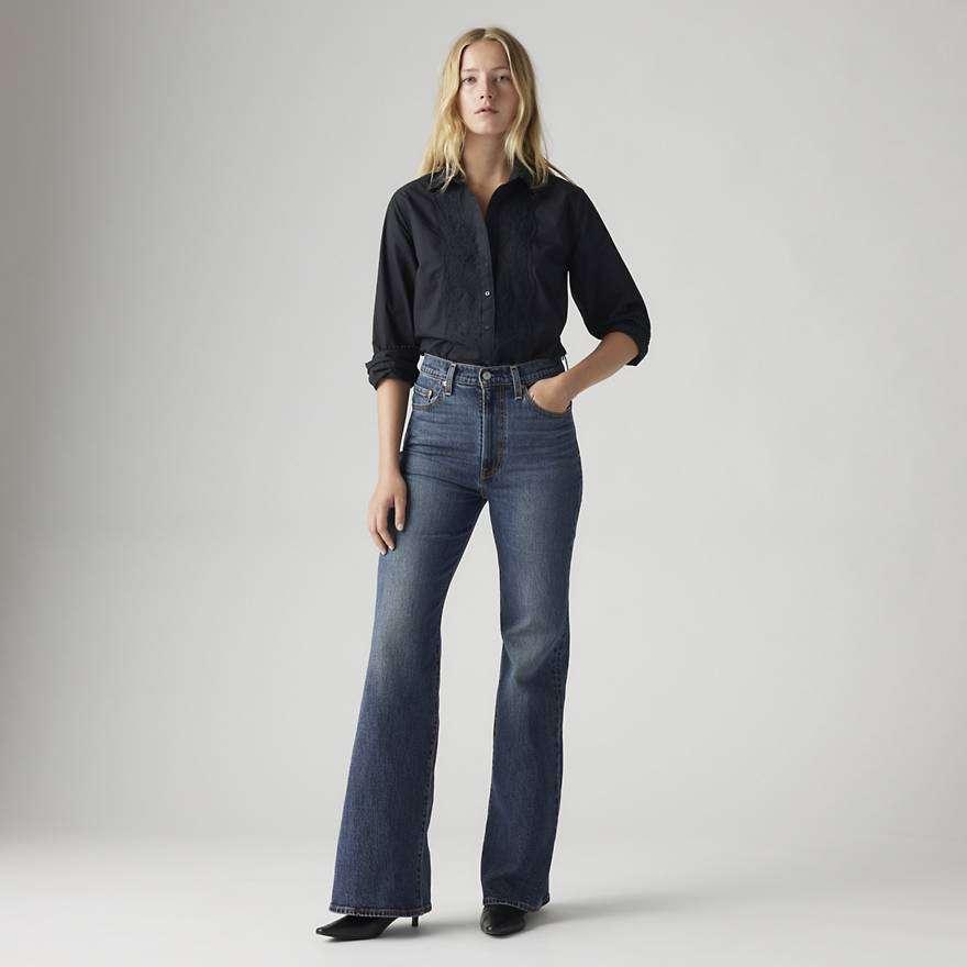 Levi's Ribcage Bells jeans, Blauw, Ophalen of Verzenden, Zo goed als nieuw, W27 (confectie 34) of kleiner