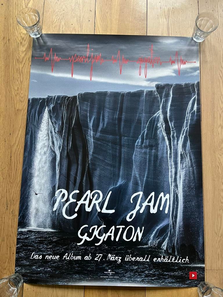 Pearl Jam Gigaton Orginele Duitse Promo Poster Met Stickers, Verzamelen, Posters, Rechthoekig Staand, Deurposter of groter, Nieuw