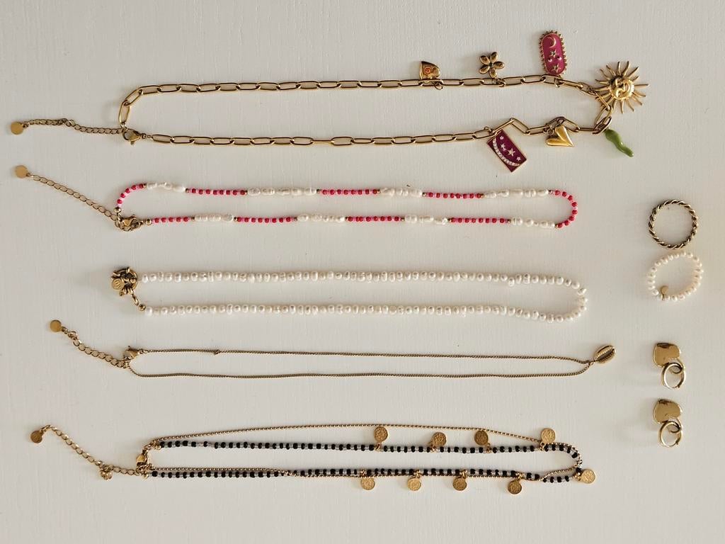 Setje MyJewellery ketting oorbellen ringen, Ophalen of Verzenden, Gebruikt, Goud, Overige materialen