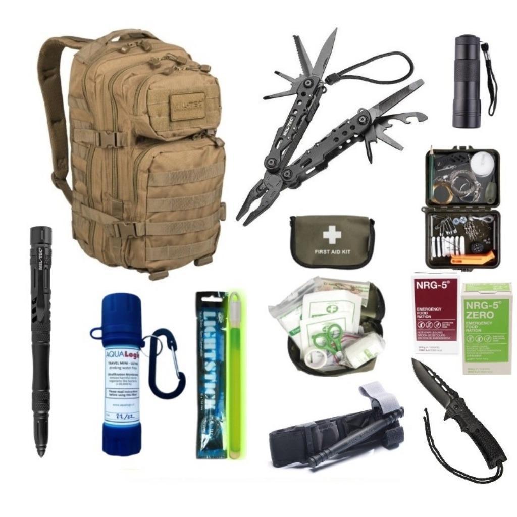 Bug Out Bag Nooduitrusting Backpack met ballistische plaat, Verzenden, Nieuw