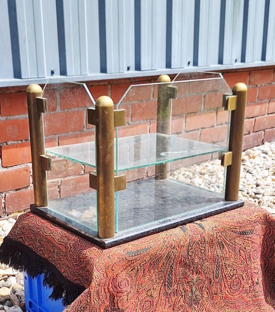 Vintage toonbank opzet vitrine kast, horecavitrine., Antiek en Kunst, Curiosa en Brocante, Ophalen