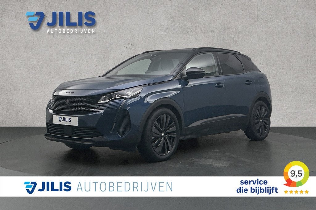 Peugeot 3008 1.6 HYbrid 225 GT Black Pack | Panoramadak | Ad, Gebruikt, 4 cilinders, Leder en Stof, 1725 kg