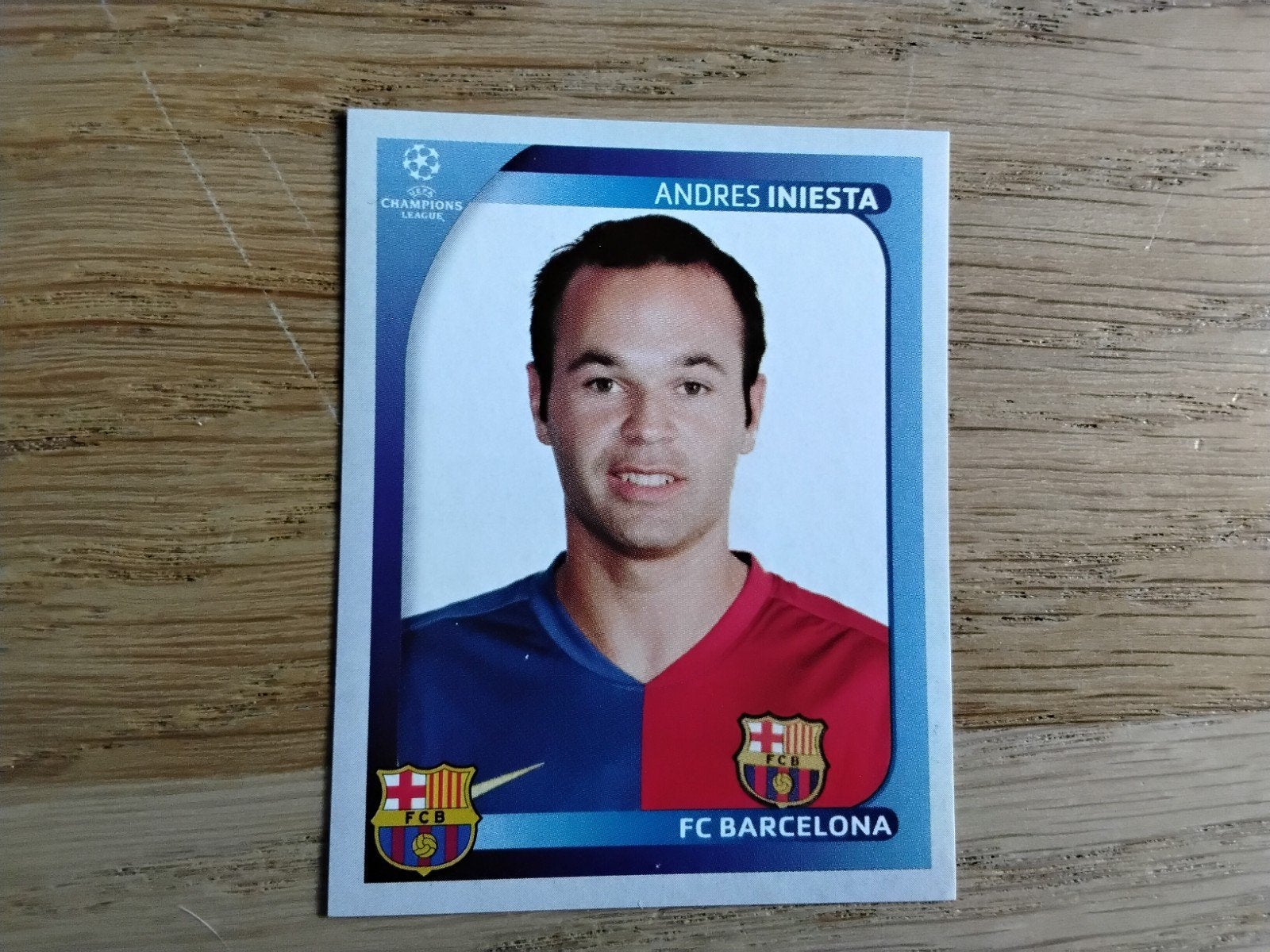 Andrés Iniesta Panini sticker Champions League 2008/2009, Ophalen of Verzenden, Zo goed als nieuw, Buitenlandse clubs, Poster, Plaatje of Sticker