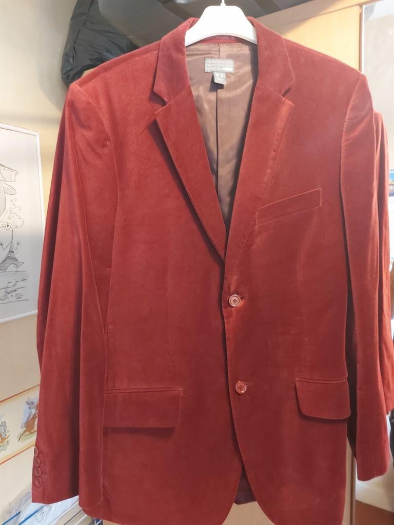 Stijlvol rood corduroy colbert - Maat L, Kleding | Heren, Kostuums en Colberts, Ophalen