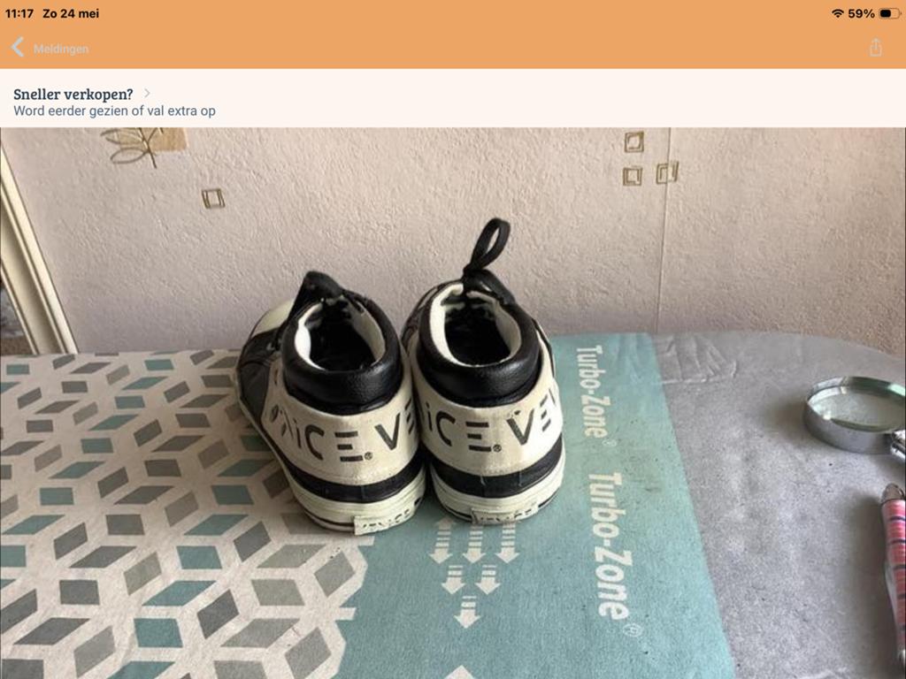 Venice Gympen/Sneakers - Maat 38, Verzenden, Zwart, Sneakers of Gympen, Gedragen