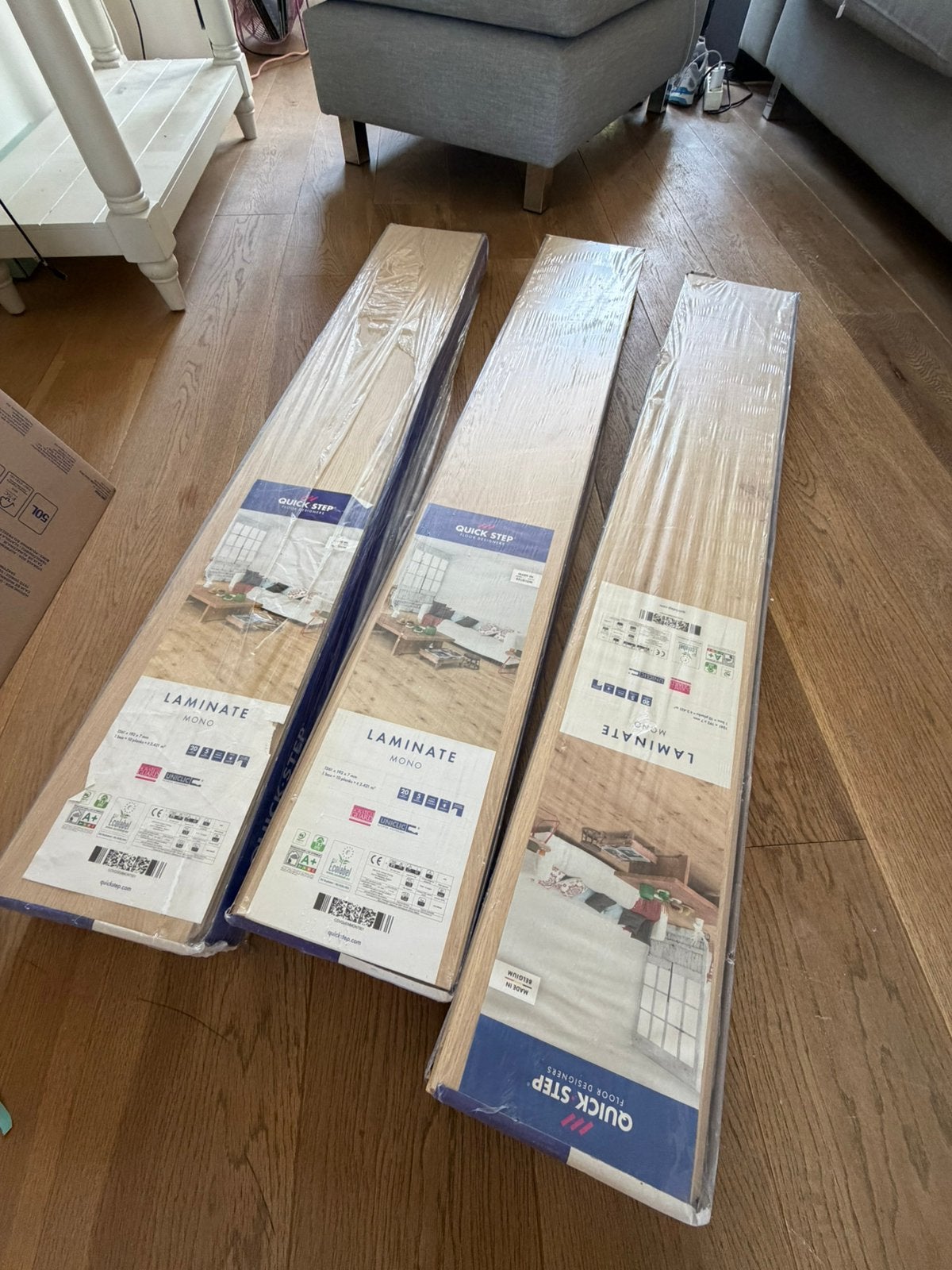 3x Quick-Step Laminaat Mono Baikal Eik Natuur - 7mm - 2,421m, Ophalen, 50 tot 150 cm, Zo goed als nieuw, 10 m² of meer