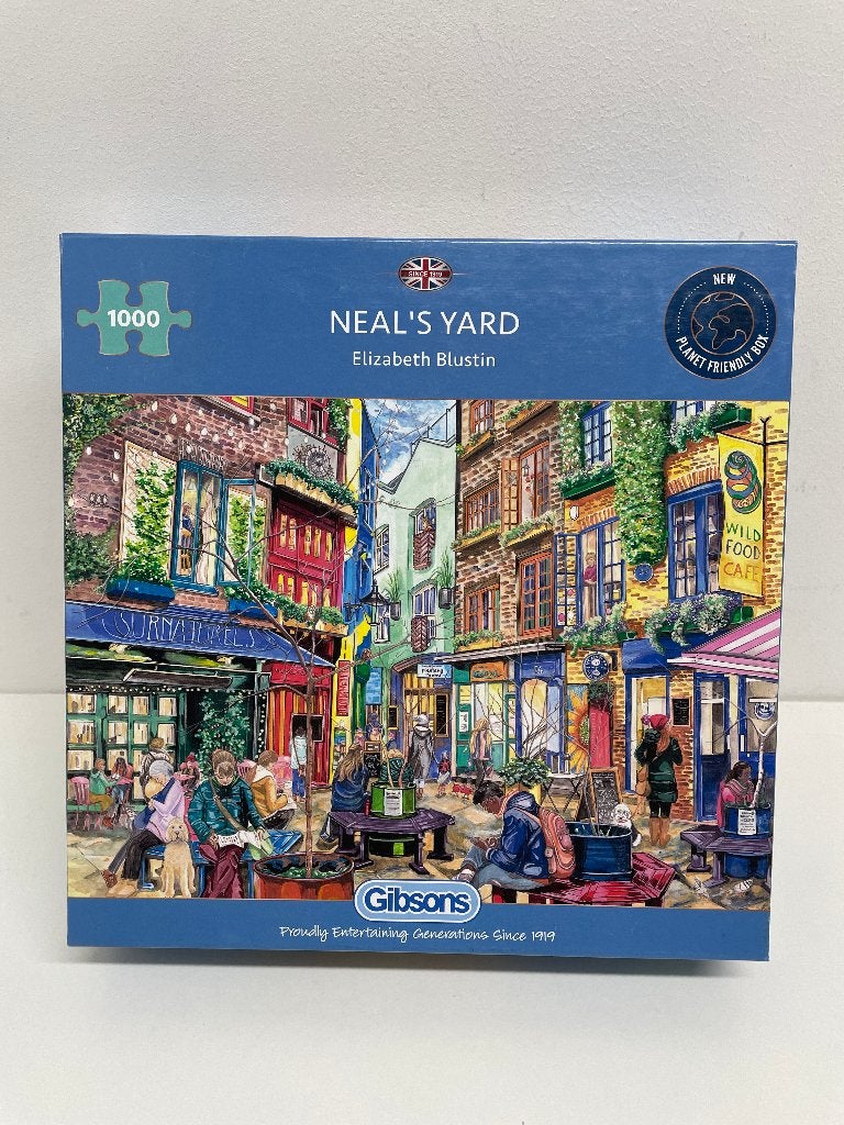 GIBSONS Legpuzzel Neal's Yard 1000 stukjes, Ophalen of Verzenden, 500 t/m 1500 stukjes, Zo goed als nieuw, Legpuzzel