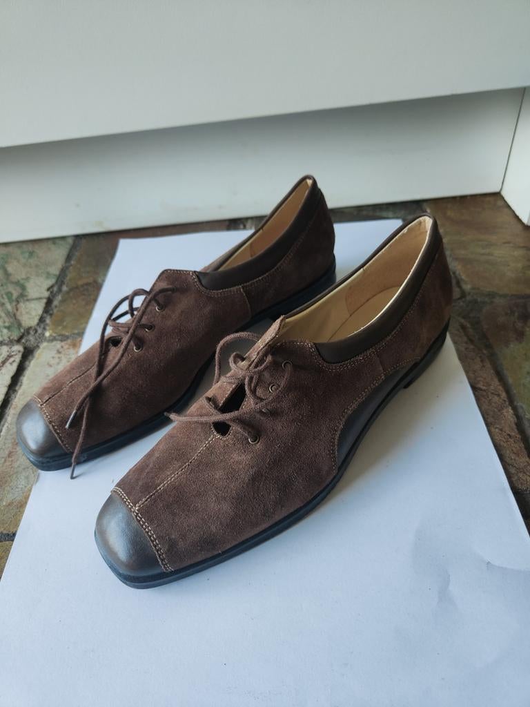 Schneider Schoenen - Bruine veterschoenen, wijdte C, maat 42, Kleding | Dames, Bruin, Ophalen of Verzenden, Zo goed als nieuw